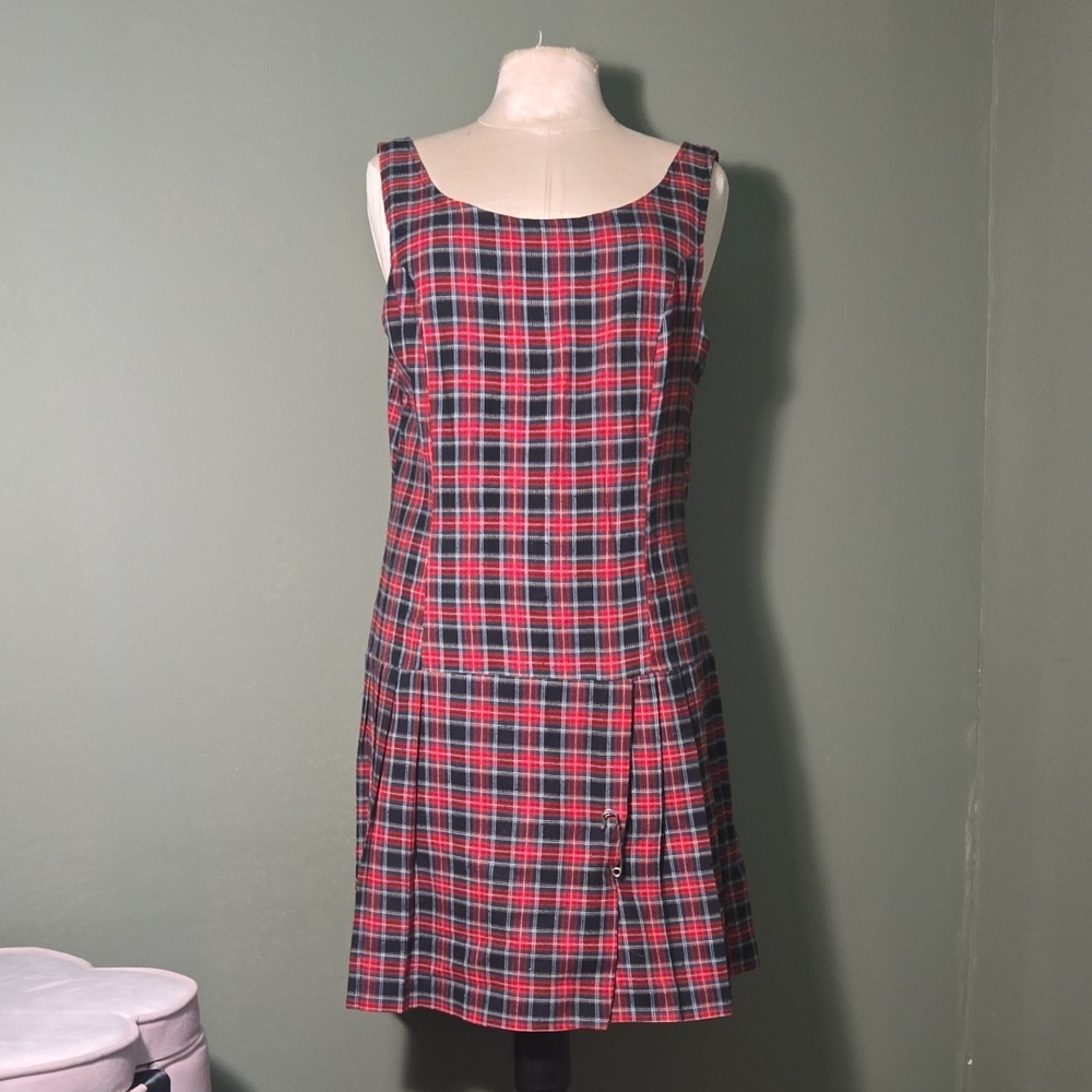 Plaid Sleeveless Dress